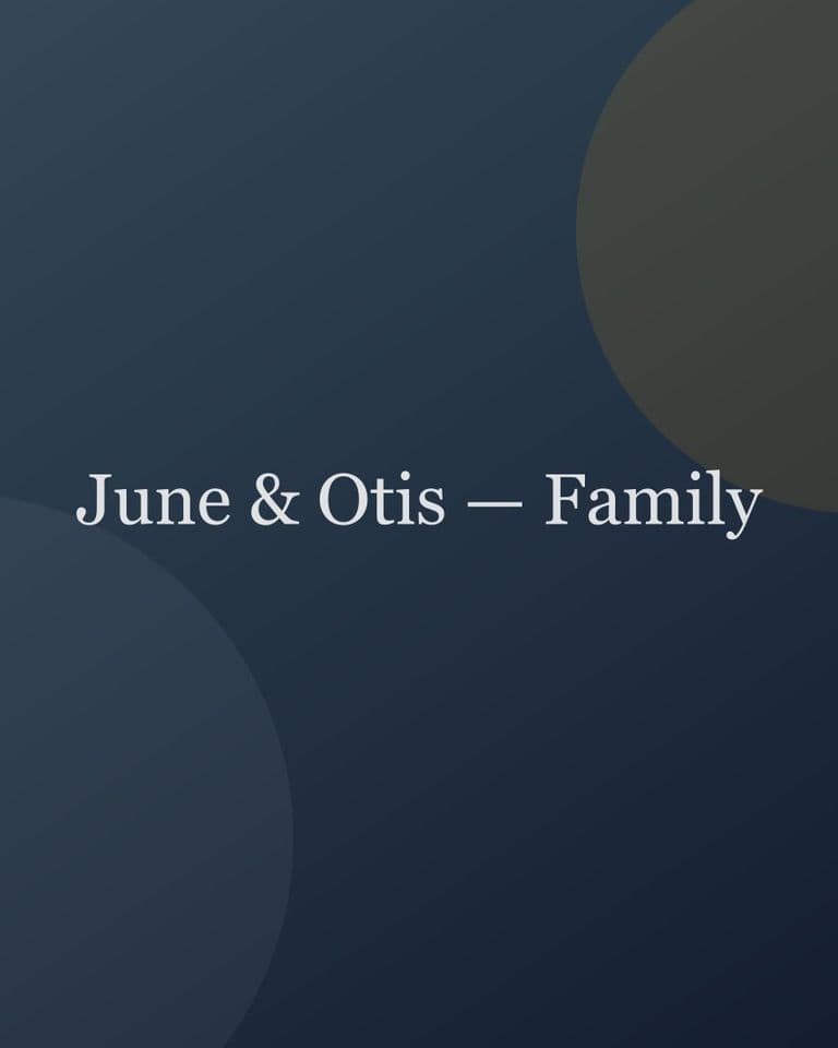 June & Otis — Family — portraits project cover