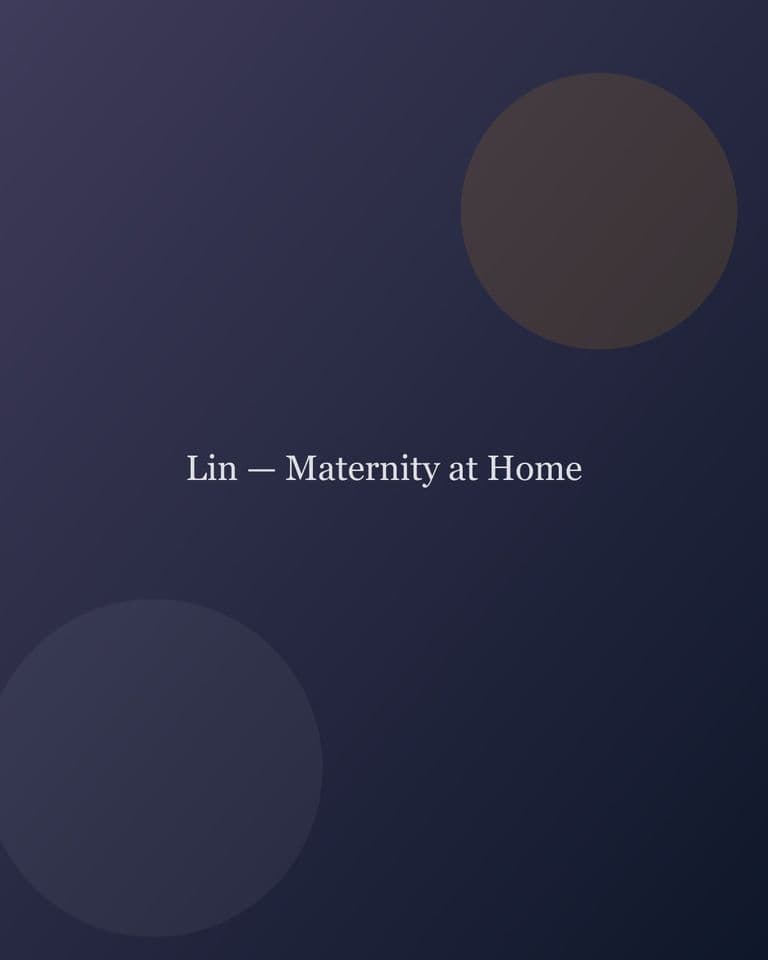 Lin — Maternity at Home — portraits project cover