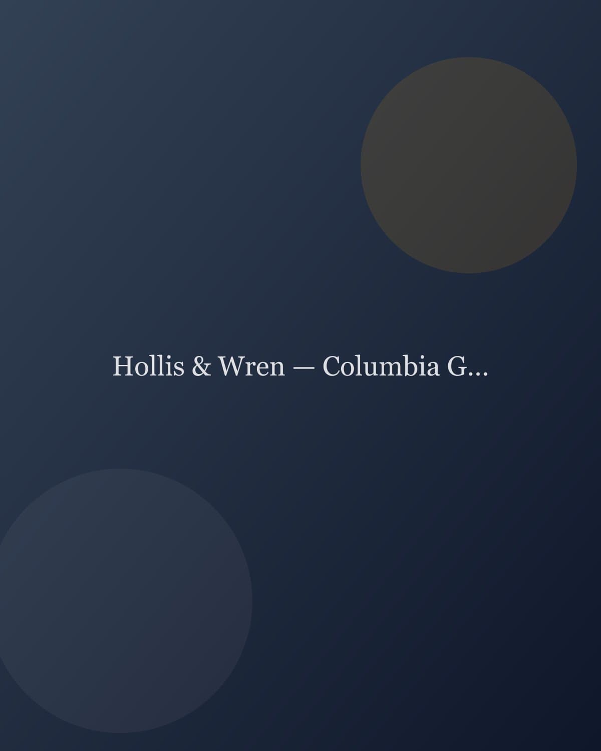Hollis & Wren — Columbia Gorge — weddings project cover